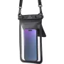 Capa impermeável para smartphone Renkforce Outdoorcase universal preto, transparente, impermeável, com alça de ombro, à prova de pó RF-6956970 (RF-6956970)