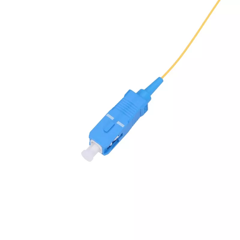 Pigtail SC/UPC PVC monomodo Extralink G.657.A1 FTTH 900 µm 1 m amarelo