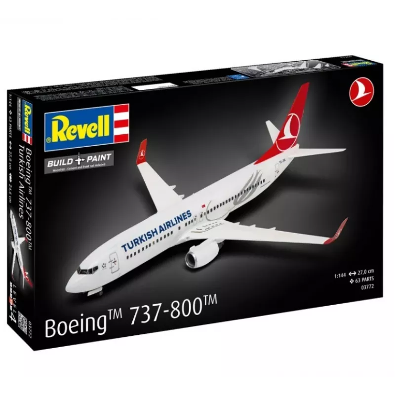 Avião de modelo em plástico REVELL Boeing 737-800 Turkish Air Escala 1:144