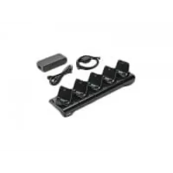 Carregador de bateria Zebra CRD-MPM-5SCHGEU1-01, corrente de rede, interior, preto, inclui cabo DC