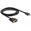 Adaptador de cabo de vídeo DeLOCK 85583 1,5 m DVI-D HDMI Type-A preto