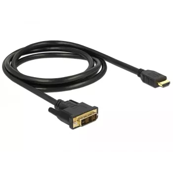 Adaptador de cabo de vídeo DeLOCK 85583 1,5 m DVI-D HDMI Type-A preto