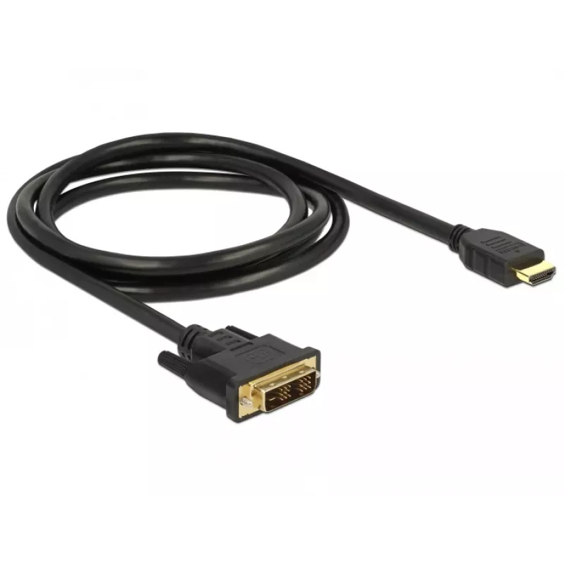 Adaptador de cabo de vídeo DeLOCK 85583 1,5 m DVI-D HDMI Type-A preto