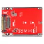 Conversor DeLOCK 2,5 polegadas U.3 SFF-8639 para M.2 NVMe Key M 7 mm vermelho