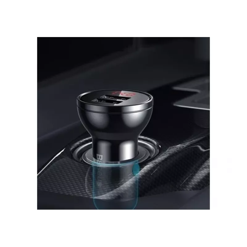 Carregador móvel universal Baseus CCBX-0G preto, cinzento, para isqueiro de automóvel