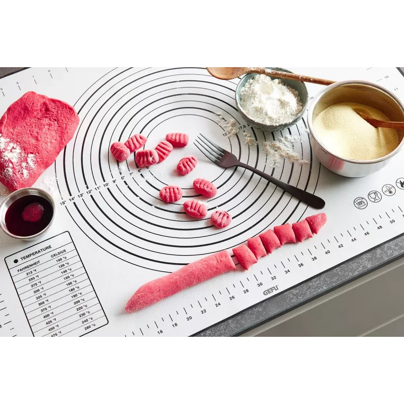 Tapete de cozinha GEFU PAD — Silicone, marfim, 500 × 700 mm