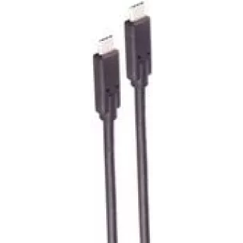 Cabo de ligação USB-C shiverpeaks ®-BASIC-S-, cabo USB ficha Type-C macho para ficha Type-C macho, 4.0 Gen 3x2, 240W, 0,5 m (BS13-63015)