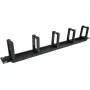 Alantec PK048 organizador de cabos 1U 19 com passagem escovada, 5 suportes em plástico