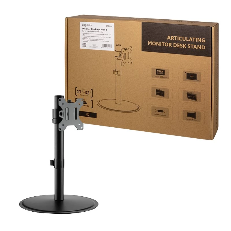 Suporte para monitor LogiLink BP0110 81,3 cm (32 polegadas) secretária preto