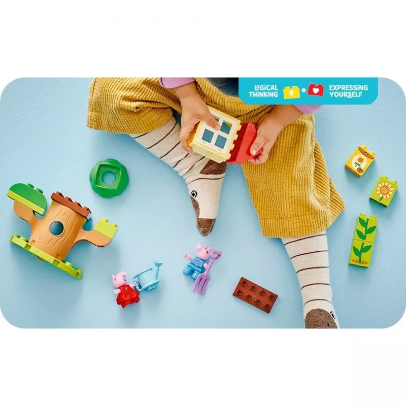 Lego 10431 Duplo Peppa Pig conjunto de brincar jardim e casa na árvore
