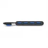 Hub USB Port Designs 900121 USB 3.2 Gen 1 Type-A 5000 Mbit/s preto