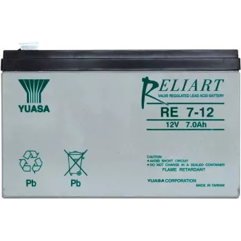 Bateria de chumbo-ácido selada Yuasa RE7-12 12V 7Ah AGM para sistemas de backup e alimentação