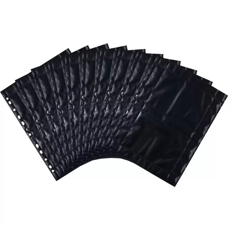 Bolsas para fotografias HERMA Fotophan 10x15 cm horizontal preto 10 unid.
