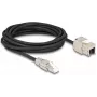 Cabo DeLOCK ficha RJ45 de montagem em campo para módulo Keystone conector fêmea RJ45 Cat.6A 5 m