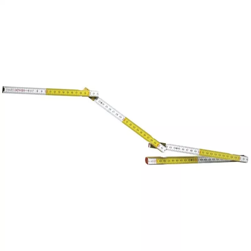 Metro articulado STANLEY 0-35-458, madeira, 2 m, 17 mm de largura, branco/amarelo