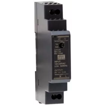 Meanwell MW HDR-15-24 – Fonte de alimentação de comutação para calha DIN 15,2 W 24 V 0,63 A