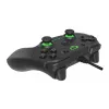 Esperanza EGG110K Vanquisher comando USB com fio para PC/PS3, com vibração, 12 botões, 2 manípulos analógicos, preto/verde