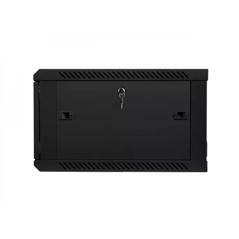 Armário de instalação de parede Lanberg 19'' 6U 600x600mm preto (porta de vidro)