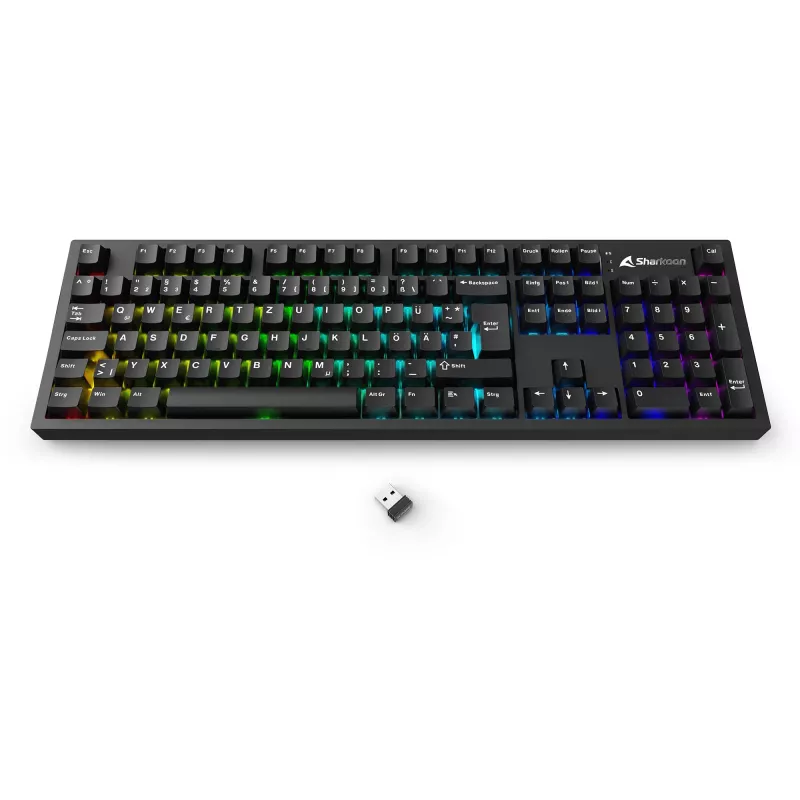 Sharkoon OfficePal KB70W Mech teclado mecânico, Linear Silent, disposição DE