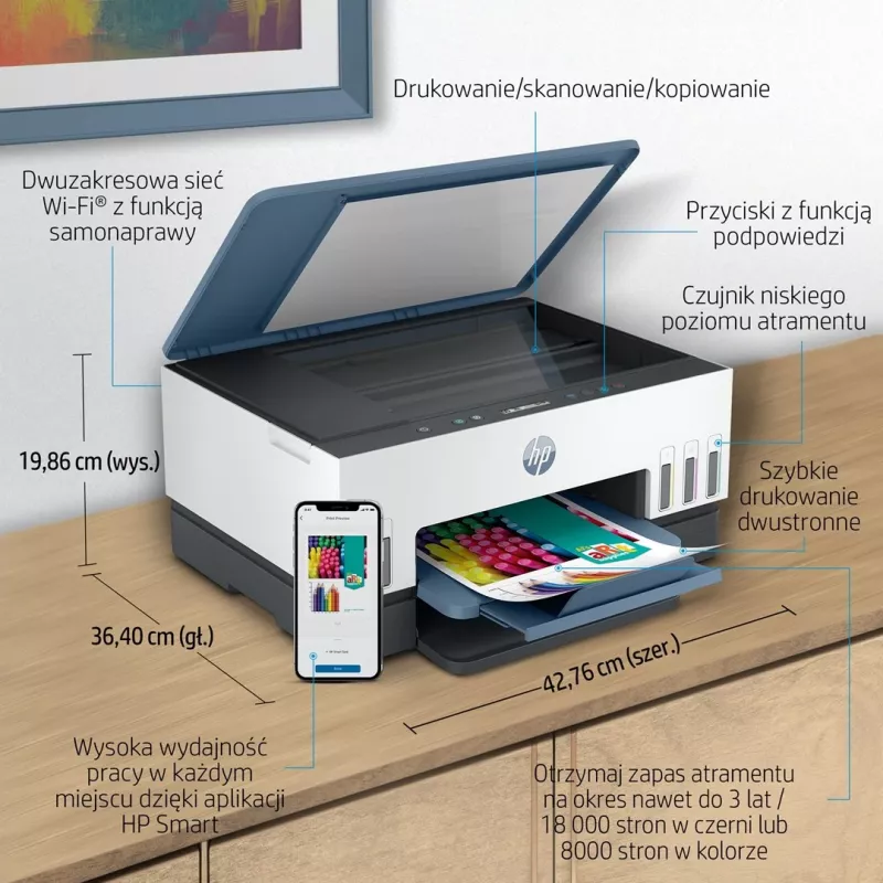 Impressora multifunções jato de tinta térmica HP Smart Tank 675 A4 4800 x 1200 DPI 12 páginas/min. Wi-Fi