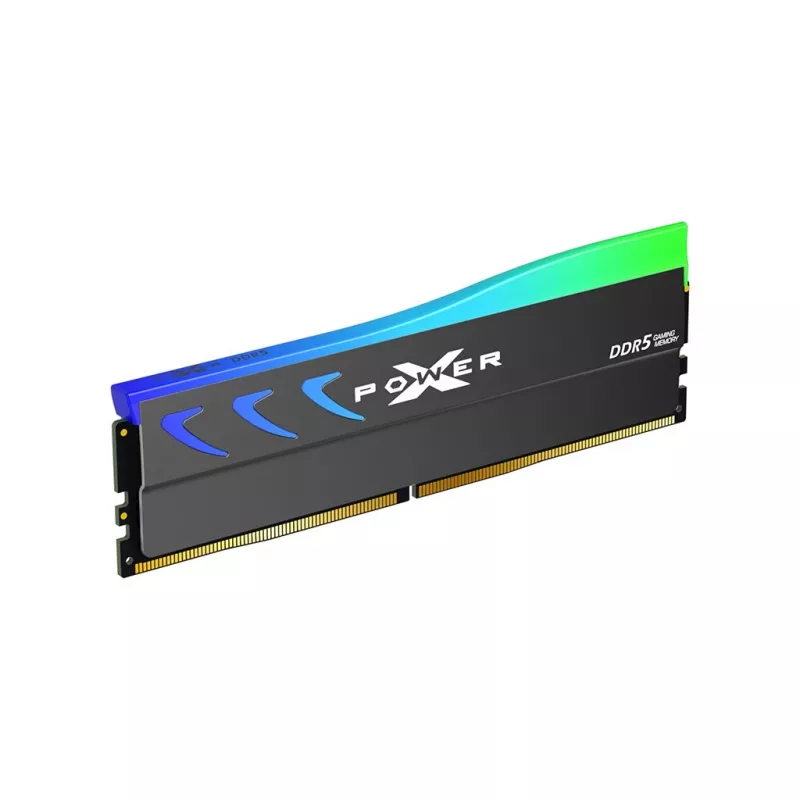 Memória RAM Desktop DDR5-6000 32GB UDIMM Silicon Power SP032GXLWU60BFSK, CL38, 1.35V, RGB, On-Die ECC, XMP 3.0/EXPO