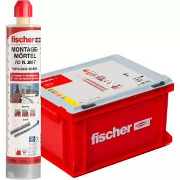 Argamassa de injeção FISCHER FIS VL 300 T HWK G cinzento — 20 cartuchos de 300 ml