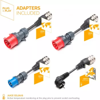 Juice Technology JUICE BOOSTER 3 air Country EU Traveller Set (antracite/preto, 1,4 - 11 kW, cabo de 3,1 metros)