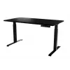 Secretária com regulação elétrica de altura MOON LONG 150x80x72-120 preta