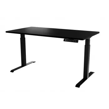 Secretária com regulação elétrica de altura MOON LONG 150x80x72-120 preta