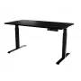 Secretária com regulação elétrica de altura MOON LONG 150x80x72-120 preta