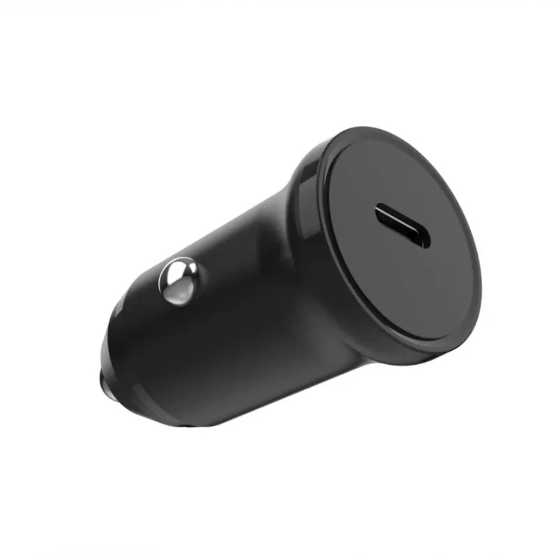 Carregador USB-C para automóvel FIXED FIXCC30N-C-BK 30W, cabo fixo, carregamento rápido de porta única para tomada de 12V