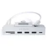 Dock para portátil / replicador de portas Satechi ST-UCICHS USB 3.2 Gen 1 Type-C, portas USB-A, SD/MicroSD, prateado
