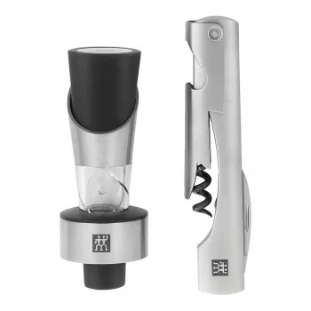 Conjunto de ferramentas de vinho ZWILLING Sommelier — estojo retangular 100×190×42 mm, 2 unid.