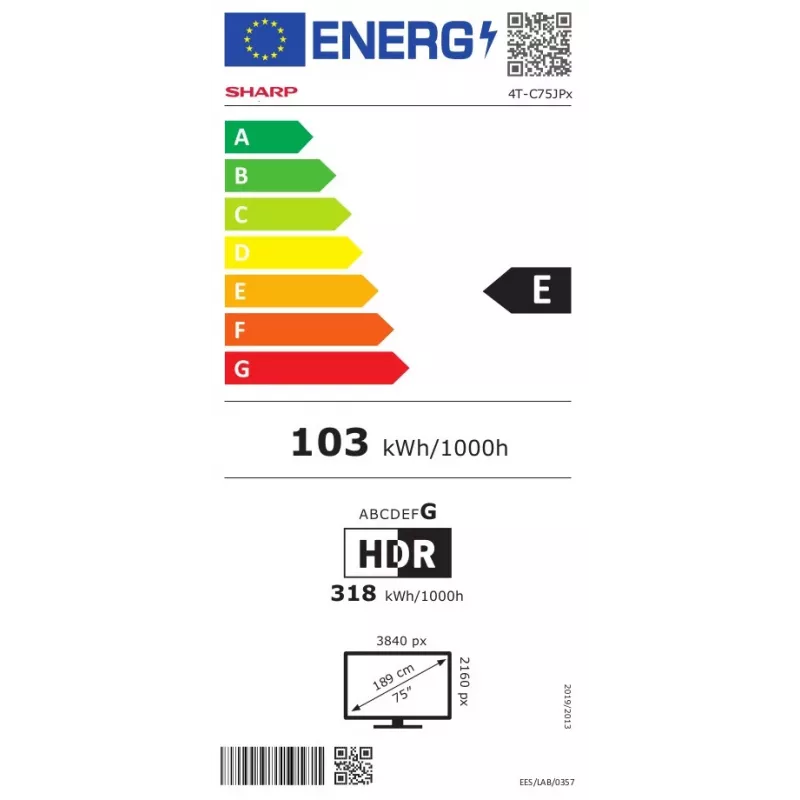 TV Sharp 4K QLED | 75JP7265E | 75