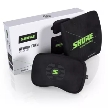 Conjunto de almofadas de espuma com memória noblechairs Shure Edition GAGC-343 — almofadas lombar e cervical