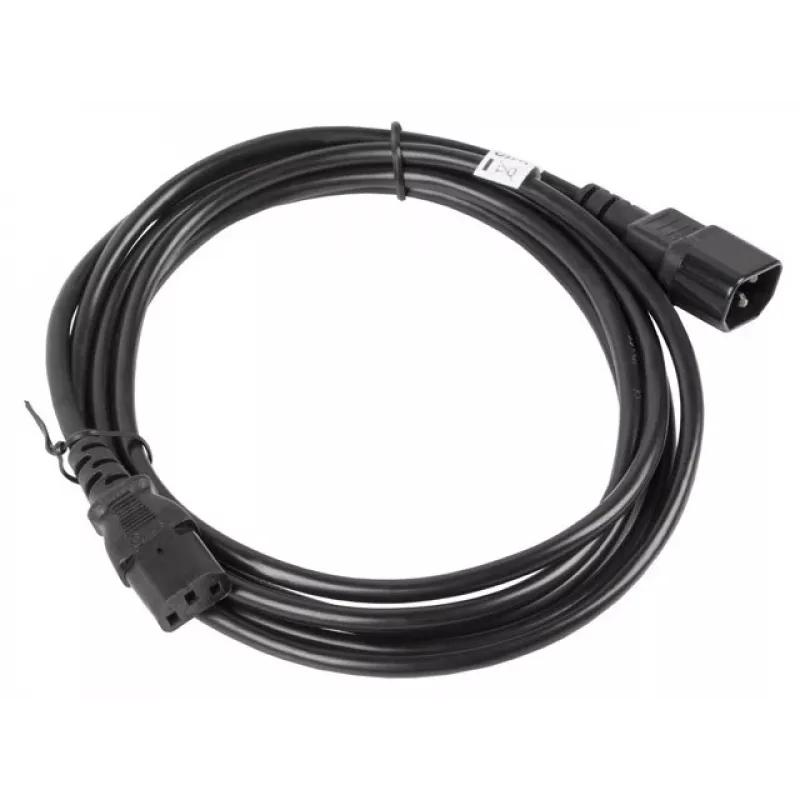Cabo de alimentação Lanberg CA-C13E-11CC-0030-BK preto 3 m conector macho C13 conector macho C14 (CA-C13E-11CC-0030-BK)