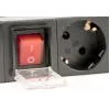 Unidade de distribuição de energia GEMBIRD EG-PDU-014-C14, 8 saídas AC, entrada C14, cabo de 3 m, 1U, 3680 W, 10 A, alumínio, preto