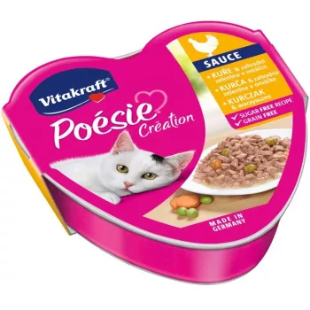 Comida húmida para gatos Vitakraft Poesie Creation SOS — frango com legumes, 85 g embalagem, gatos adultos, proteína 8 %, gordura 4,5 %