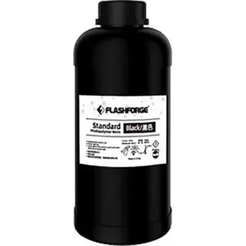Resina para impressora 3D Flashforge UV/LCD Standard preta 1 L, comprimento de onda de cura 405 nm