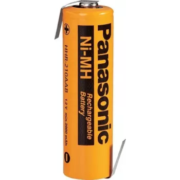 Pilha recarregável NiMH Panasonic HHR-210AAB3B-1Z, 1,2 V 2000 mAh, tamanho Sub-C