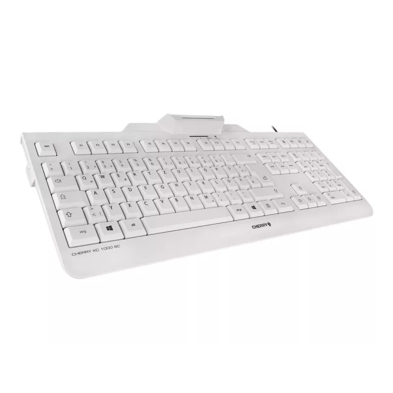 Teclado com smartcard com fio CHERRY KC 1000 SC cinzento-claro USB QWERTY UK