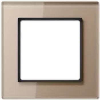 Placa de cobertura para interruptor de parede JUNG AC 581 GL CH Champanhe Vidro 84×84 mm