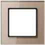 Placa de cobertura para interruptor de parede JUNG AC 581 GL CH Champanhe Vidro 84×84 mm