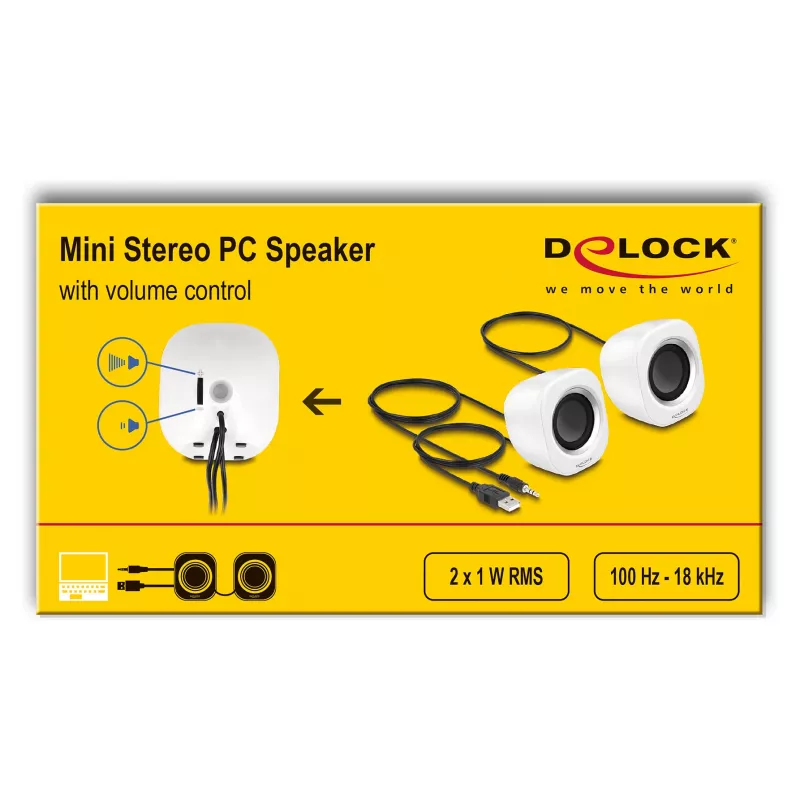 Altifalante DELOCK Mini Stereo 27008, 2W