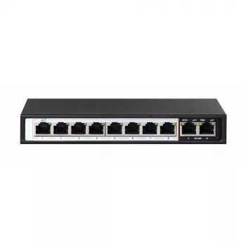 Switch PoE Extralink CERES 8x 100Mb/s PoE/PoE+, 2x RJ45 Uplink 100Mb/s, 96W