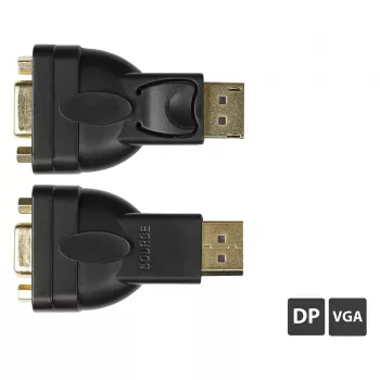 Adaptador DisplayPort macho para VGA fêmea, 1920*1200 @60Hz, contactos banhados a ouro, Good Connections (DP-AD12)