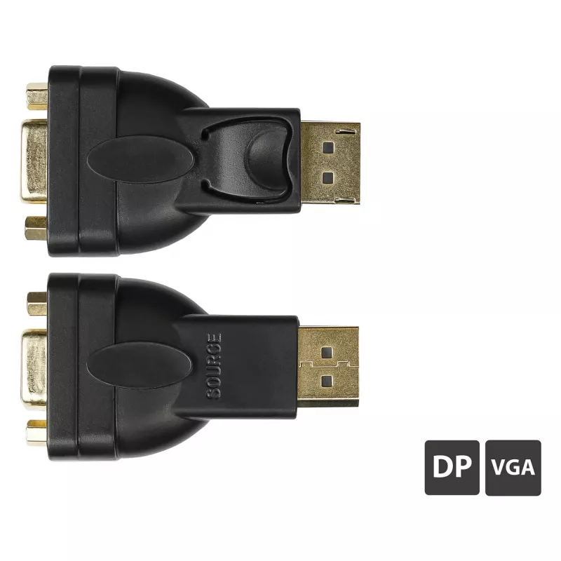 Adaptador DisplayPort macho para VGA fêmea, 1920*1200 @60Hz, contactos banhados a ouro, Good Connections (DP-AD12)