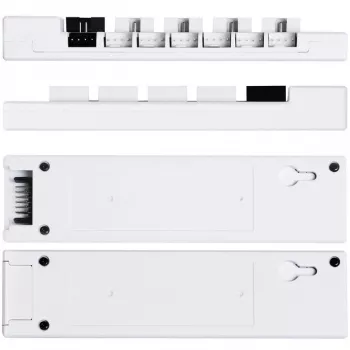Hub USB e PWM Lian Li EDGE HUB EG-HUB01W — 4× USB, 6× PWM, branco