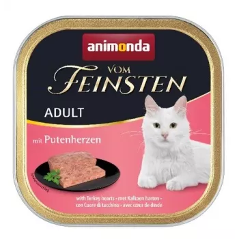 ANIMONDA Vom Feinsten Adult Corações de Peru - comida húmida para gatos - 100 g