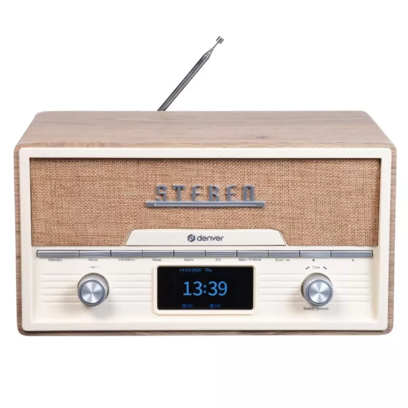 Leitor de CD pessoal Denver MDA-525LW madeira 10 W DAB+ FM